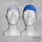 S.COOL Headband double print blau-camouflage & grau